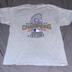 2016 MLB Chicago Cubs World Series Champ, Men's T-shirt, Majestic, Size 5XL, NEW
